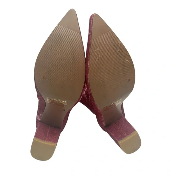 NEW Anthropologie x Silent D Komass Pink Crushed Velvet Boots  38 - Picture 8 of 11